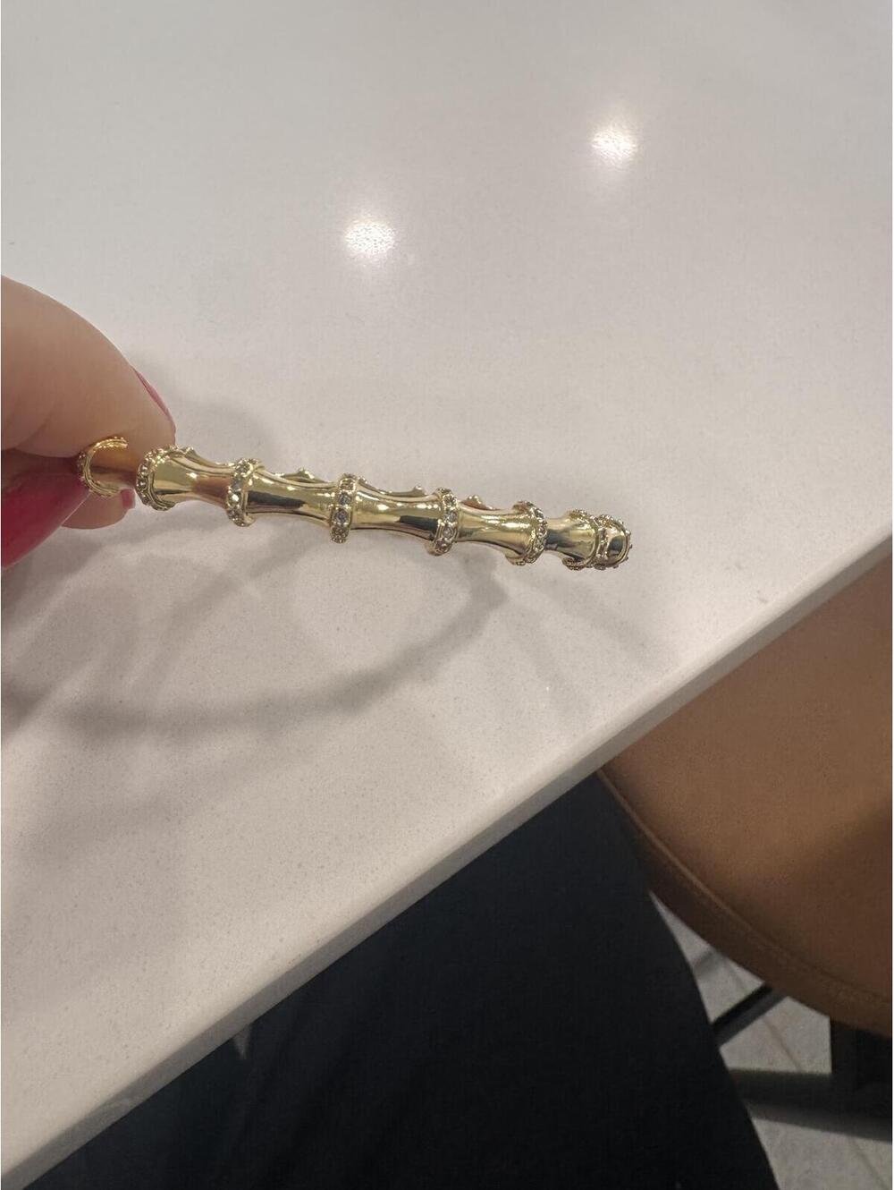 Frieda Rothman Vault Gold Overlay Bangle - Picture 2 of 3